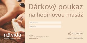 Dárkový poukaz na hodinovou masáž